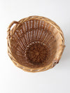 vintage wicker basket with handles