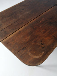 antique primitive wide two-board farm table