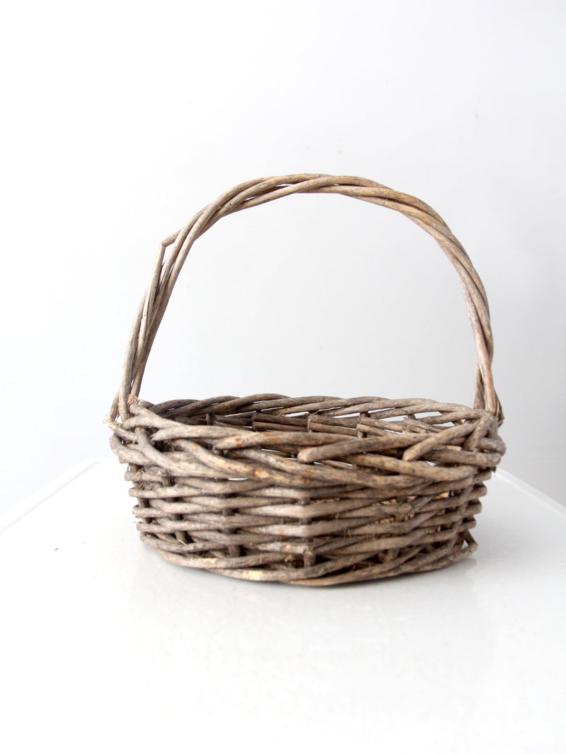 vintage rustic twig basket