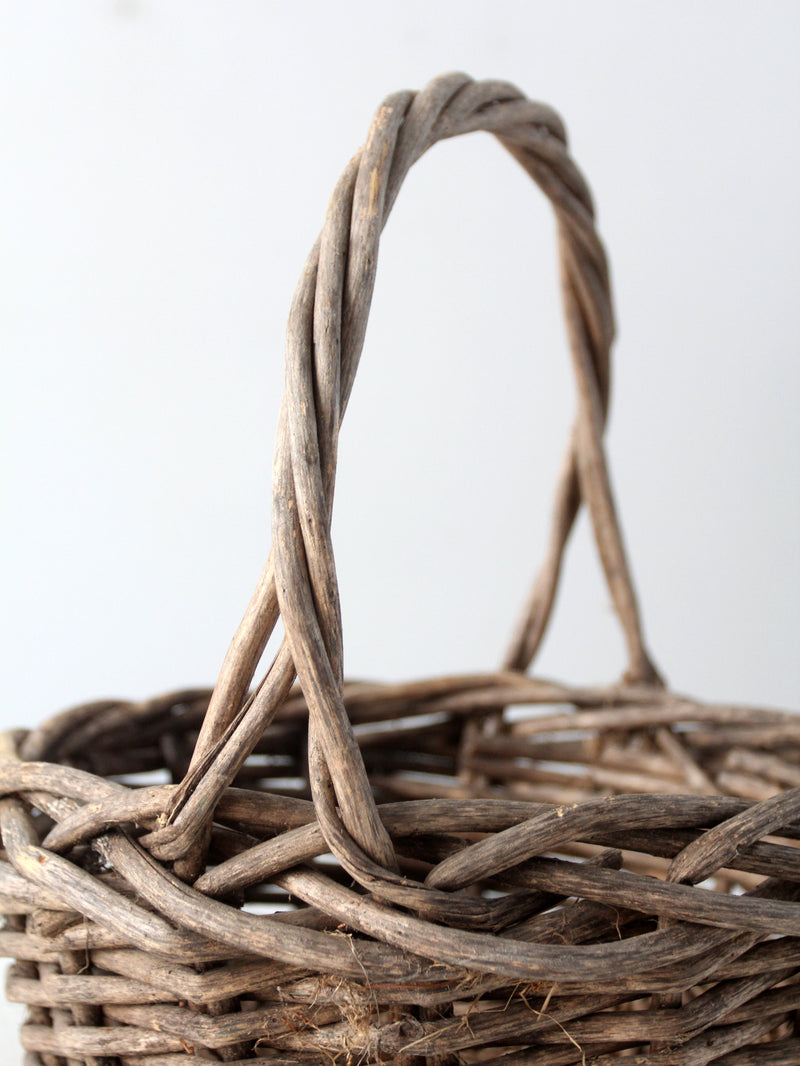 vintage rustic twig basket