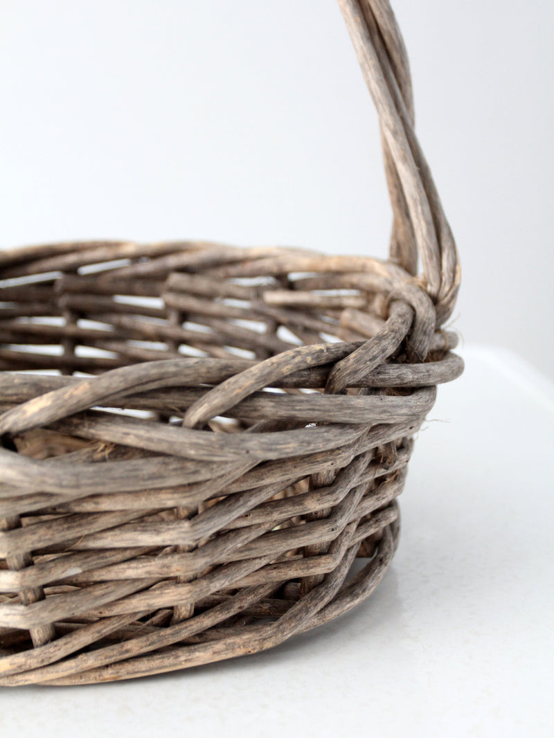 vintage rustic twig basket