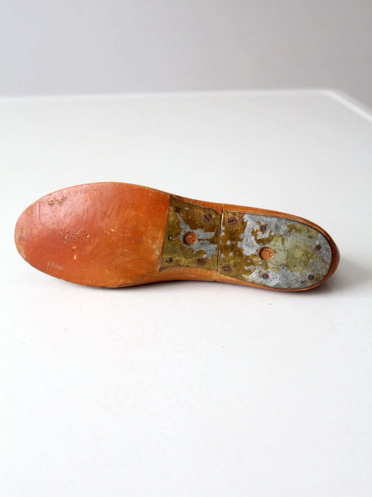 vintage 1930s United Shoe Machinery wooden shoe last