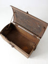 antique riveted iron trunk