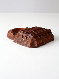 1950s Multi Products faux bois dresser box and catchall