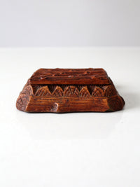 1950s Multi Products faux bois dresser box and catchall