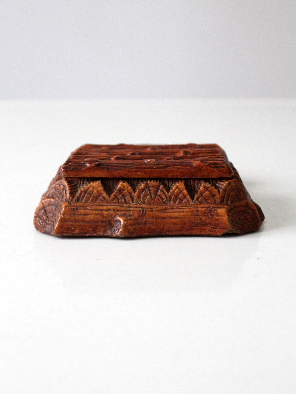 1950s Multi Products faux bois dresser box and catchall