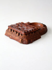 1950s Multi Products faux bois dresser box and catchall