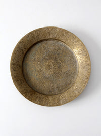 vintage engraved brass plate