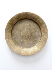 vintage engraved brass plate