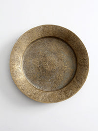 vintage engraved brass plate