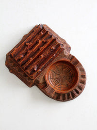 1950s Multi Products faux bois dresser box and catchall