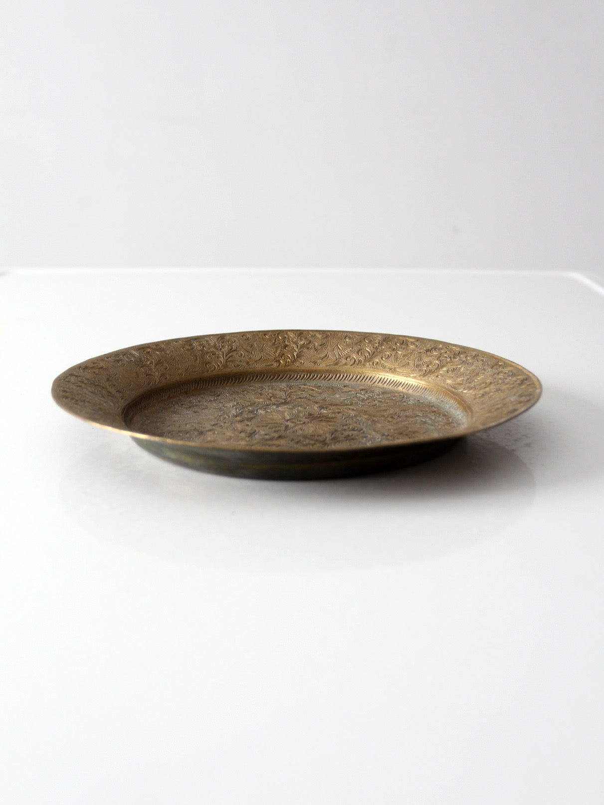 vintage engraved brass plate