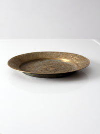 vintage engraved brass plate