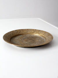 vintage engraved brass plate