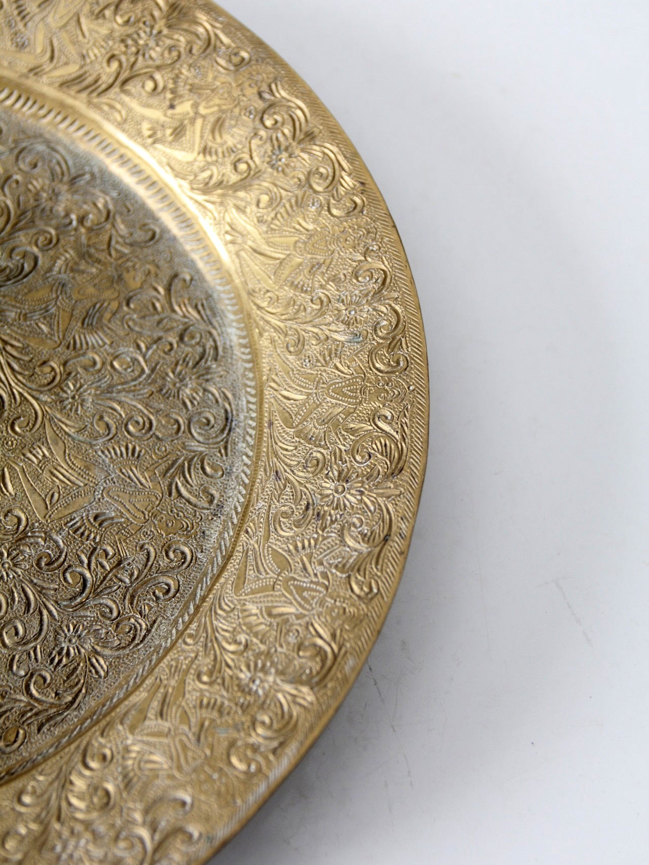 vintage engraved brass plate