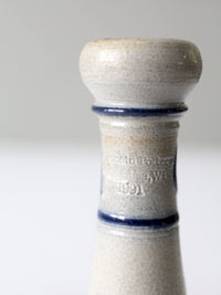 vintage Wisconsin Pottery salt glaze candlestick holder