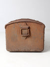 antique riveted iron trunk