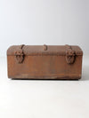 antique riveted iron trunk