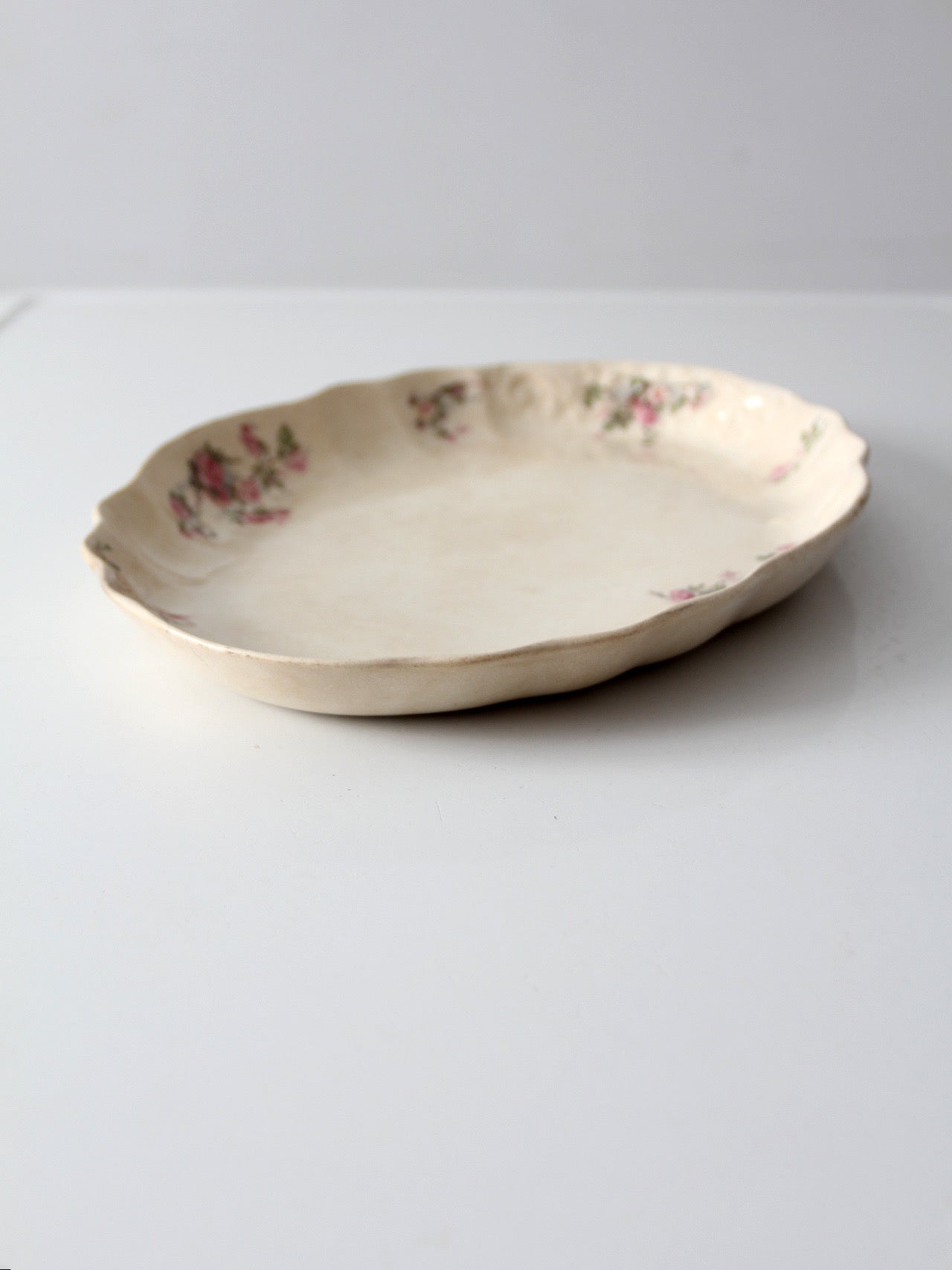 antique Lamberton Maddock floral porcelain platter