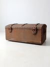 antique riveted iron trunk