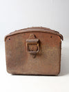 antique riveted iron trunk