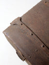 antique riveted iron trunk
