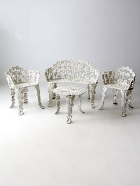vintage grapevine cast aluminum garden set patio seating
