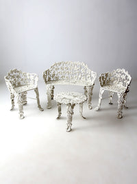 vintage grapevine cast aluminum garden set patio seating