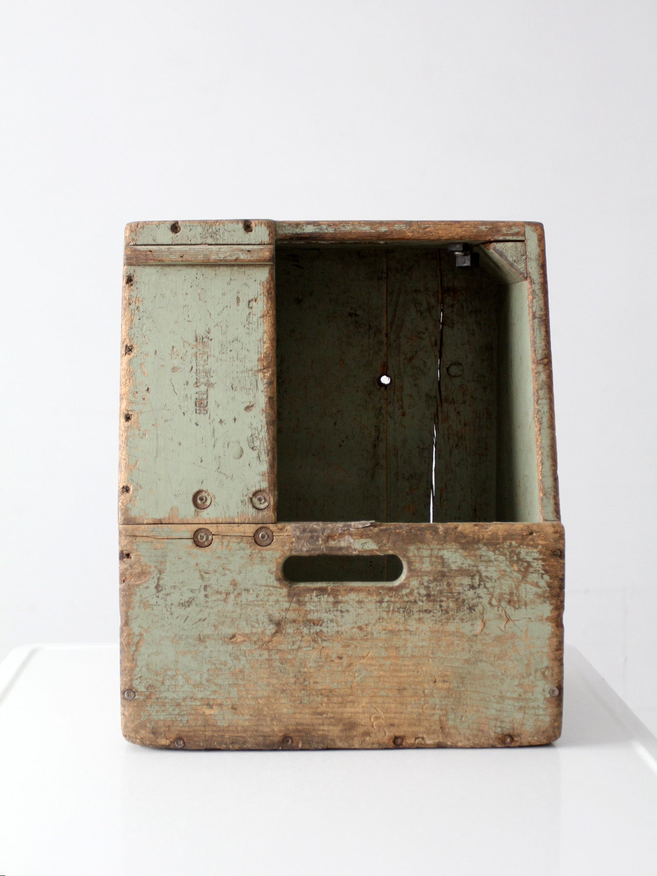vintage Bell System wood tool box