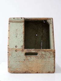vintage Bell System wood tool box
