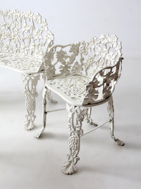 vintage grapevine cast aluminum garden set patio seating