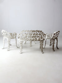 vintage grapevine cast aluminum garden set patio seating