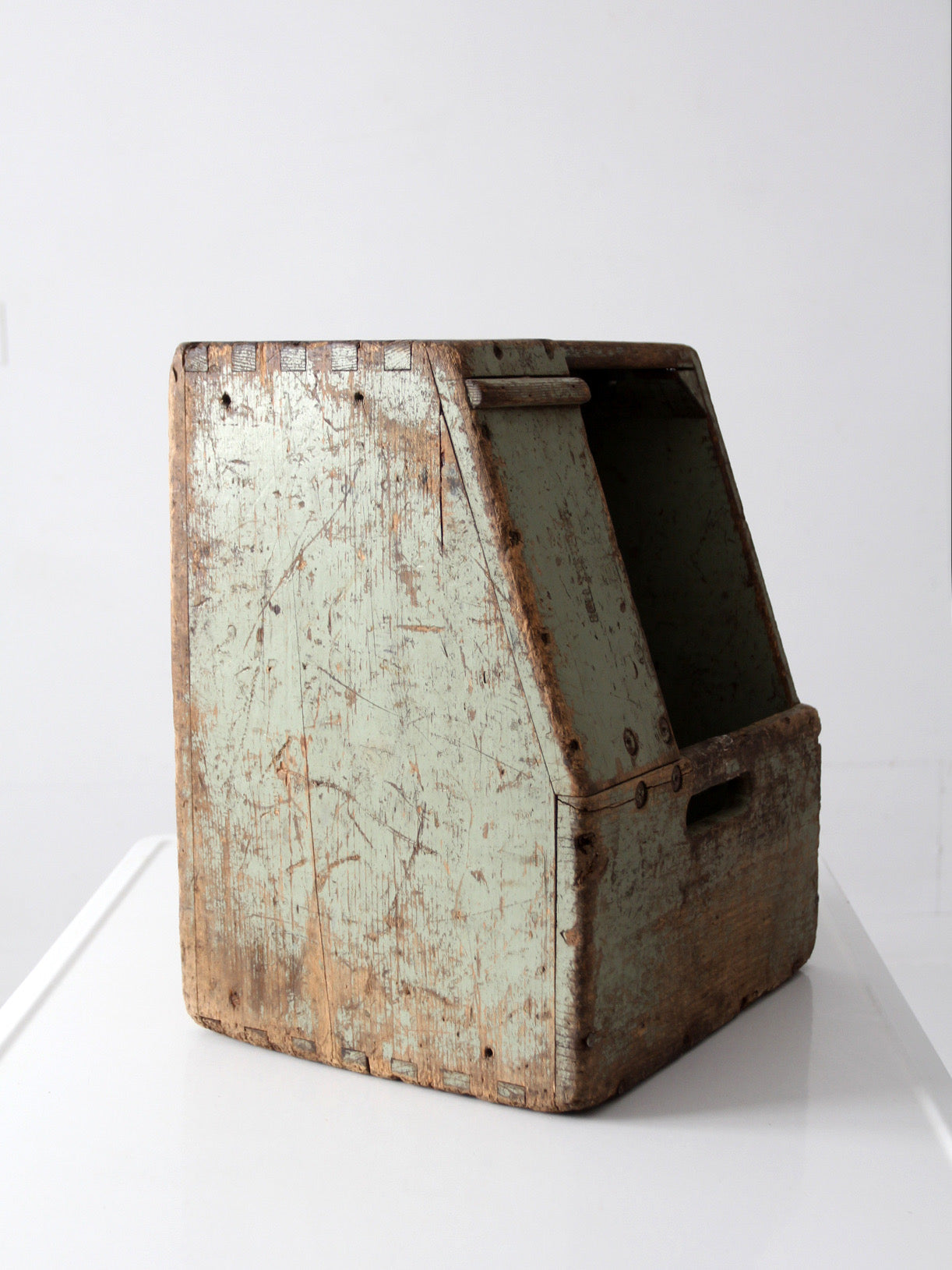 vintage Bell System wood tool box