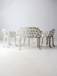 vintage grapevine cast aluminum garden set patio seating