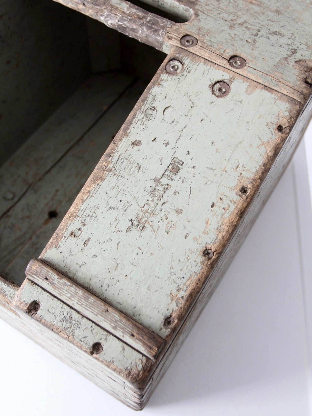 vintage Bell System wood tool box
