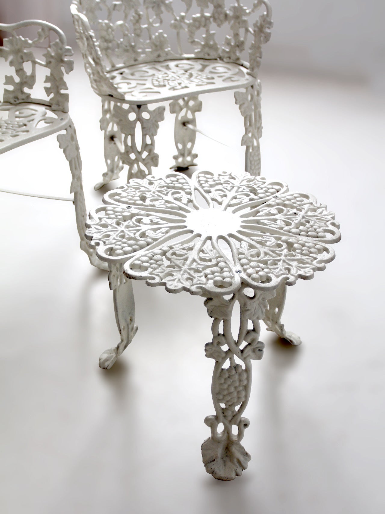 vintage grapevine cast aluminum garden set patio seating