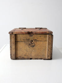 vintage wooden storage box