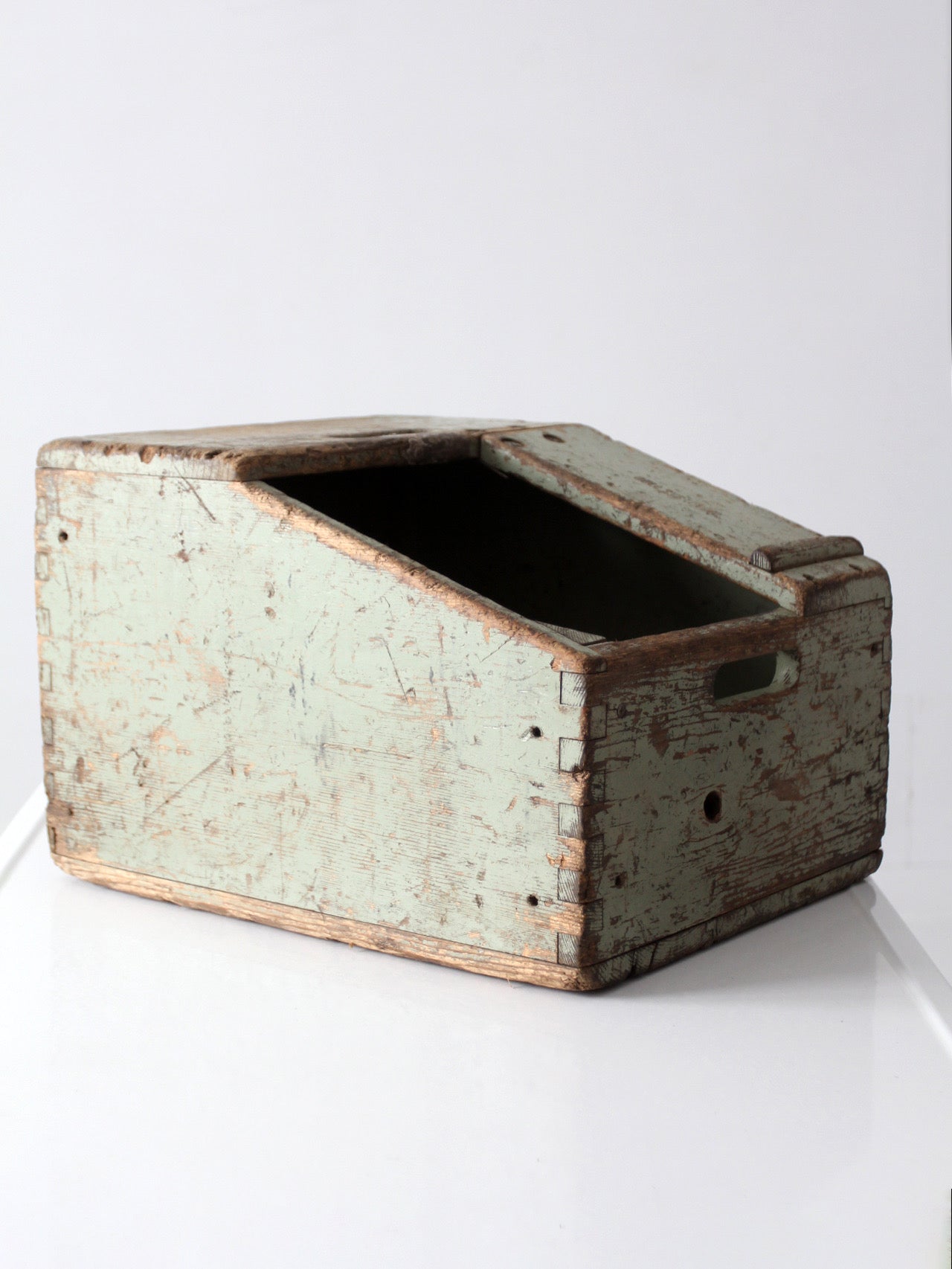 vintage Bell System wood tool box