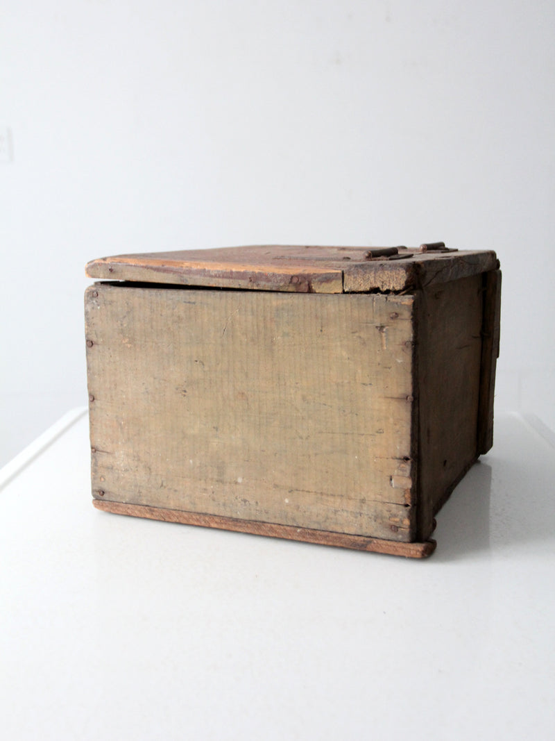 vintage wooden storage box