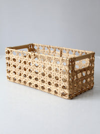 vintage rectangular woven storage basket