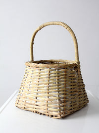 vintage gathering basket with handle