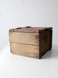 vintage wooden storage box