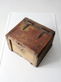 vintage wooden storage box