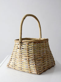 vintage gathering basket with handle