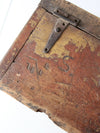 vintage wooden storage box