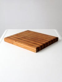 vintage striped wood butcher block cutting board