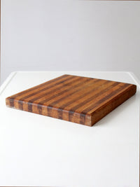 vintage striped wood butcher block cutting board