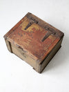 vintage wooden storage box