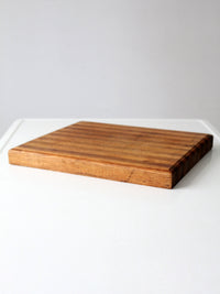 vintage striped wood butcher block cutting board