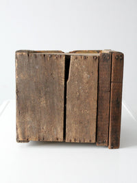 vintage wooden storage box